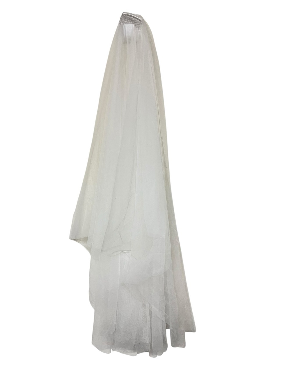 New Lulus Classic Sheer White Bridal Tulle Veil Hair‎ Clip